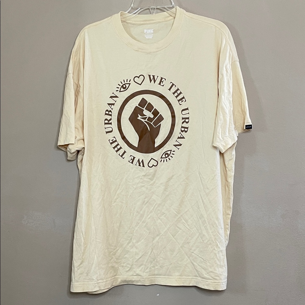 PINK Victoria's Secret Beige Graphic Tee SZ one Size